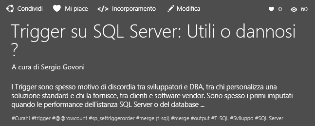Trigger su SQL Server